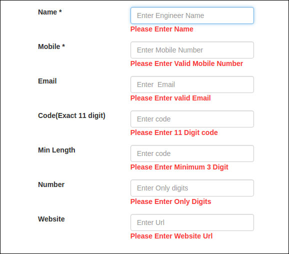 Contact Form 7 Validation