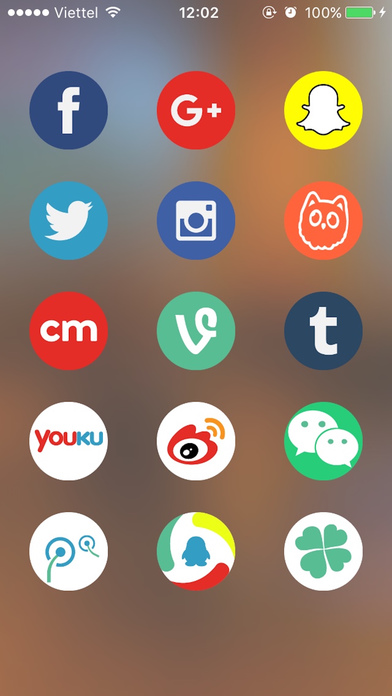 social sign icon screenshot